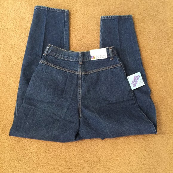 Rare TOUR de FRANCE Vintage JEANS High Waist Stone Washed Baggy New Tags 12 Tall - Picture 5 of 8